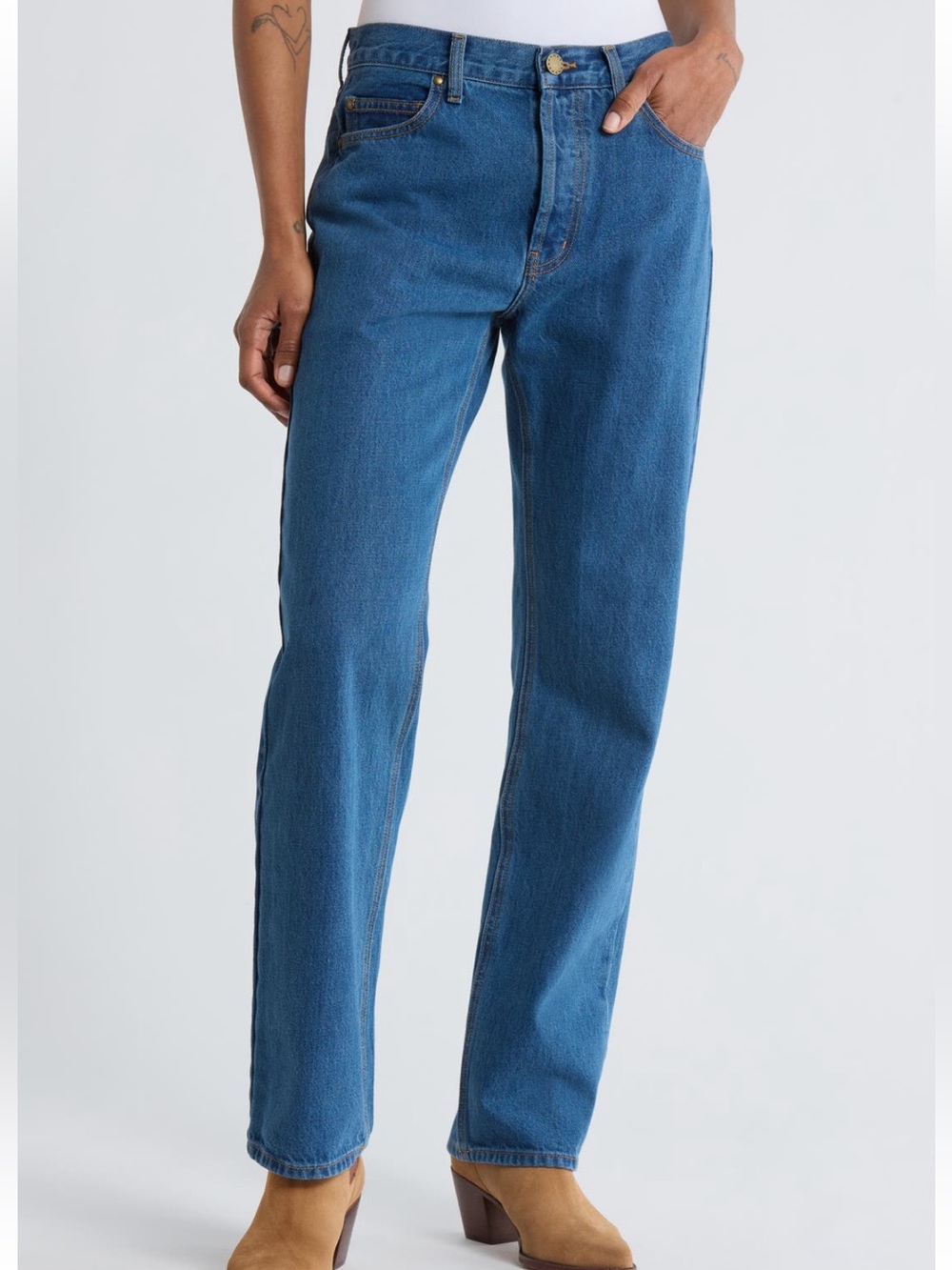 NWT THE GREAT Wayne Jeans Electric Blue Wash Sz 26